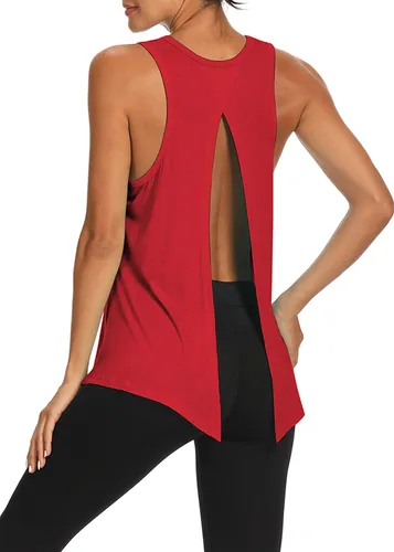 Miniatura 3 de Bestisun - Camiseta de tirantes para mujer con espalda abierta, para entrenar.