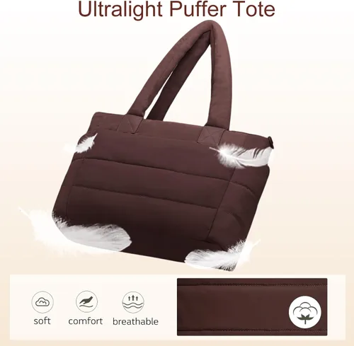 Miniatura 7 de Bolso de mano acolchado para mujer, bolso grande de enfermera, bolso de hombro con cremallera para trabajo y viajes