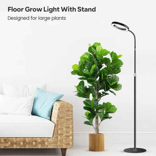 Miniatura 2 de Garpsen Luces de cultivo para plantas de interior, luz LED de espectro completo con soporte, 3 modos de color, lámpara de cultivo de pie