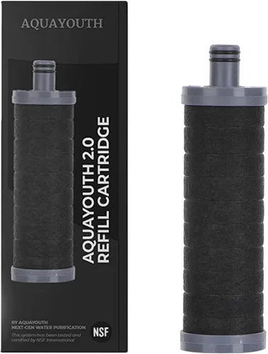 AQUAYOUTH Filtro de cabezal de ducha de carbono 2.0 | Elimina cloro, metales pesados y más | Ideal para piel seca, cabello seco y más | Certificado