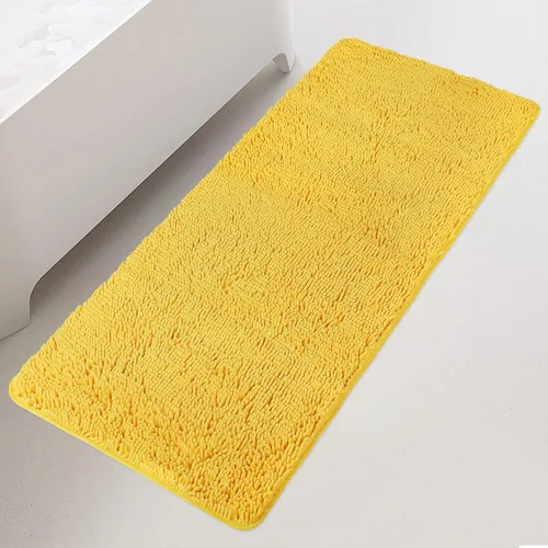 Miniatura 88 de Yeaban Alfombra de pasillo de baño de 24 x 72 pulgadas, antideslizante, alfombra de baño larga de felpilla gruesa, absorbente y lavable, alfombra