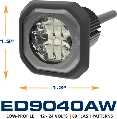 Miniatura 4 de Ecco Luz estroboscópica, LED, 12-24V CC, FPM variable, diámetro no aplicable, soporte ED9040AW - 1 cada uno