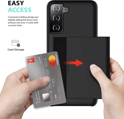 Miniatura 6 de ZUSLAB Funda tipo cartera compatible con Samsung Galaxy S21 Plus 5G, con tarjetero y a prueba de golpes, antiarañazos, compatible con Samsung Galaxy