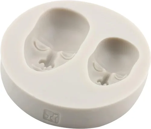 Miniatura 5 de Sijiangmold Molde de silicona con cara de luna, molde de fondant de cara humana para decoración de pasteles, chocolate, dulces, cupcakes, arcilla