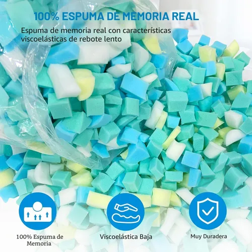 Miniatura 2 de Relleno de espuma viscoelástica triturada de 10 libras para relleno de puf, cojín de silla de almohada, cama de perro, repuesto para manualidades