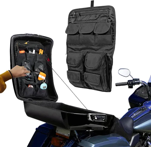 Mofun Tour Pack - Organizador de tapa para alforjas, bolsa de almacenamiento de equipaje compatible con Harley Touring FLT FLH 1999-2013