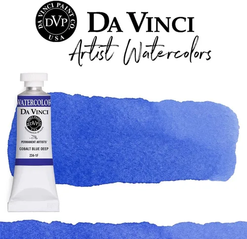 Miniatura 128 de DA VINCI PAINTS Pintura Acuarela Profesional para Artistas, Alizarin Crimson (Quinacridone), 37ml Índigo