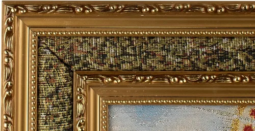 Miniatura 2 de Dvdmatinemovies - Marco de tapiz de Nuestra Señora de Fátima - Diseños de marco dorado en tamaños 9 x 11 pulgadas, 22 x 29 pulgadas, 17 x 21