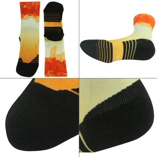 Miniatura 2 de HUSO Calcetines de ciclismo para hombres y mujeres, calcetines novedosos para ciclismo, divertidos, correr, baloncesto, atletismo, calcetines de 3