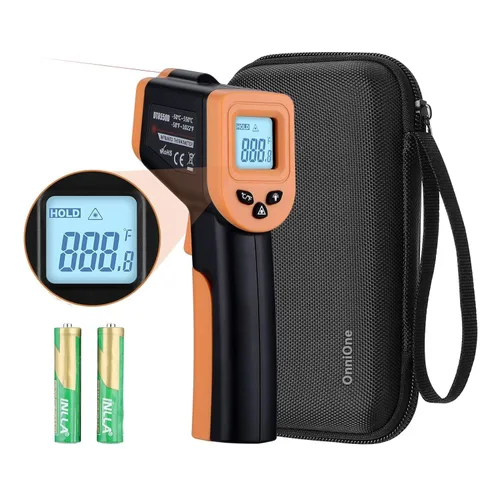 Miniatura 9 de OnniOne Pistola termómetro infrarroja para cocinar, -58℉~1022℉, pistola de temperatura láser digital para reptiles Blackstone Pizza Horno Reptiles