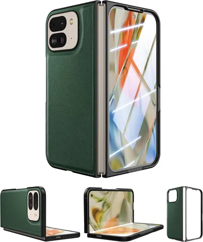 Miniatura 15 de Funda delgada de cuero para Pixel 9 Pro Fold (2024), sin protector de pantalla, soporte de carga inalámbrica, ultradelgada a prueba de golpes, funda