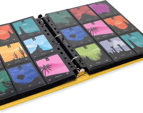 Miniatura 6 de Vault X Carpeta delgada de anillas, 540 tarjetas, se adapta a 9 páginas de bolsillo, material Exo-Tec, carpeta de 3 anillos en D, para tarjetas