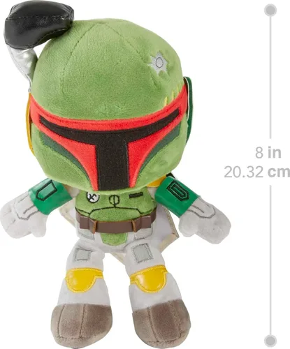 Miniatura 4 de Mattel Star Wars Boba Fett - Figura de personaje de felpa de 8 pulgadas del libro de Boba Fett, muñeca suave vestida con aspecto clásico