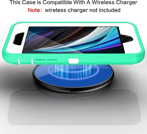 Miniatura 5 de MXX Funda diseñada para iPhone SE 2020/SE 2022, funda protectora resistente con protector de pantalla [3 capas] cubierta de protección de goma