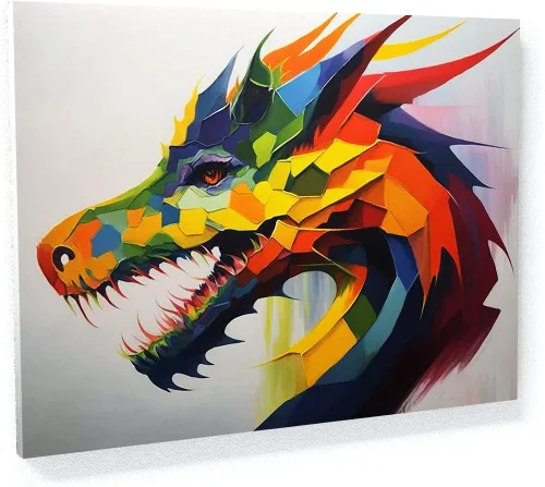 Miniatura 27 de Sense Canvas Dragon Creative 9 - Lienzo decorativo para pared, diseño de dragón para pared, póster grande para el hogar, 40 x 30 pulgadas, 0.75