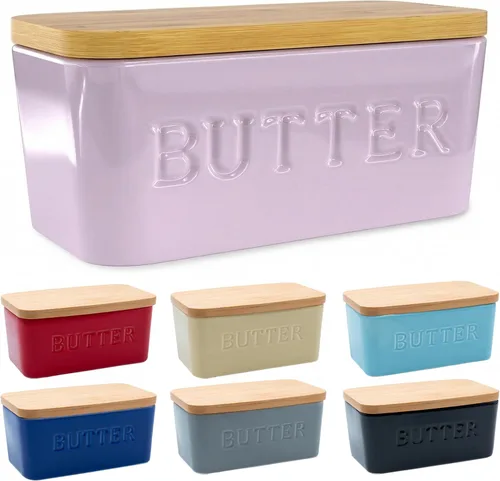 Miniatura 18 de PriorityChef Plato de Mantequilla Extra Grande con Tapa para Encimera, Envase de Mantequilla de Cerámica con Cubierta Hermética, Soporte