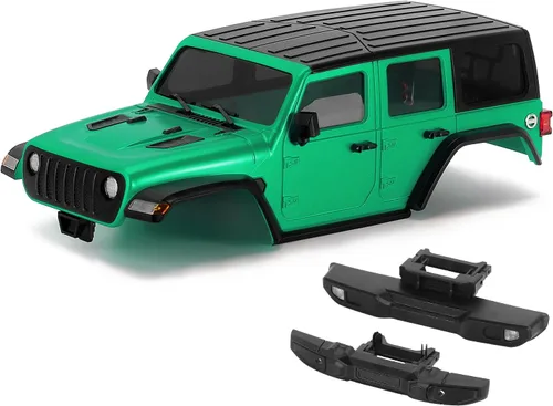 INJORA Carcasa de distancia entre ejes de 6.10 pulgadas, kit de cuerpo de ABS con parachoques delantero trasero para TRX4M Bronco Defender 1/18 RC