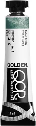 Miniatura 59 de GOLDEN QoR Acuarelas para artistas, Azul cobalto y teja, tubo de 11 ml, pintura profesional de acuarela, semiopaca Verde azulado cobalto