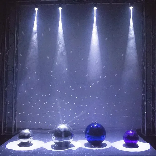 Miniatura 6 de Luz de Bola de Discoteca, PinSpot LED Blanco de 3W para Iluminar Bola de Espejo, Luces de PinSpot para DJ en el Escenario (Cáscara Blanca)