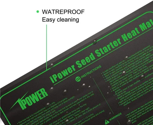 Miniatura 2 de iPower GLHTMTSX2-A - Paquete de 2 alfombrillas de 10 x 20.5 pulgadas, duraderas, impermeables, para plántulas, almohadillas de iniciación