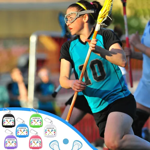 Miniatura 6 de Vicenpal Funda protectora bucal de lacrosse con mosquetón, soporte para lacrosse, funda protectora bucal para jóvenes y adultos, protección
