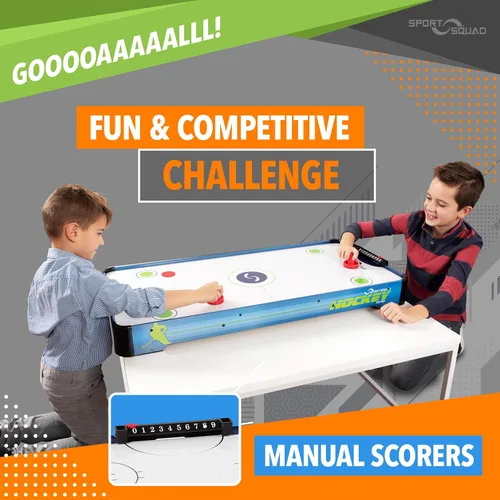 Miniatura 2 de Sport Squad HX40 40 inch Table Top Air Hockey Table for Kids and Adults - Electric Motor Fan - Includes 2 Pushers and 2 Air Hockey Pucks - Great for