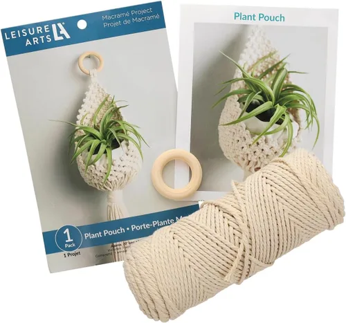 Miniatura 7 de LEISURE ARTS Kit de macramé para plantas, kits de macramé para adultos principiantes, kit de colgador de plantas, kit para principiantes, kit