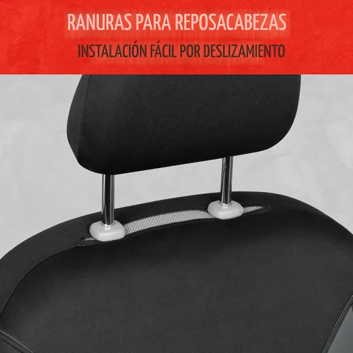 Miniatura 4 de Motor Trend SpillGuard Fundas de asiento para automóviles, camiones y SUV, fundas de asiento grises con forro de neopreno impermeable, fundas