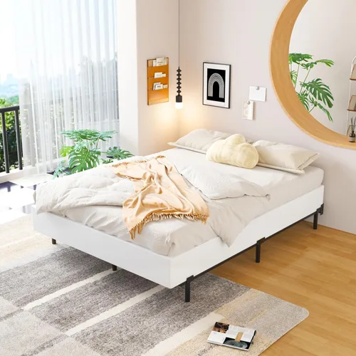 Miniatura 8 de EMODA Base de resorte para cama tamaño king de 9 pulgadas, base de colchón de metal resistente con funda de tela, capacidad máxima de peso de 3000