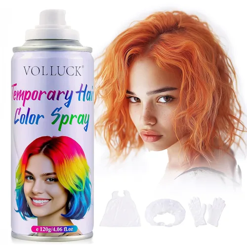 Miniatura 12 de Spray de color gris temporal para el cabello, color plateado, tinte para el cabello de 1 día para niños, mujeres y hombres, color de cera gris