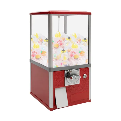 Miniatura 9 de Máquina expendedora comercial Máquina expendedora de cápsulas de 21 pulgadas para 1.77-1.97 pulgadas Twist Egg Candy Gumball Toy Máquina Verde