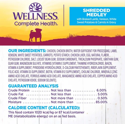 Miniatura 7 de Wellness Petite Entrées - Mezcla triturada con cordero estofado, venado, batatas blancas y zanahorias, taza de 3 onzas (paquete de 12)
