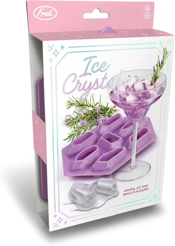 Miniatura 5 de Genuine Fred Bandeja de hielo de cristal, bandeja de hielo de silicona, morado, 7.6 x 5 x 1.4 pulgadas Púrpura
