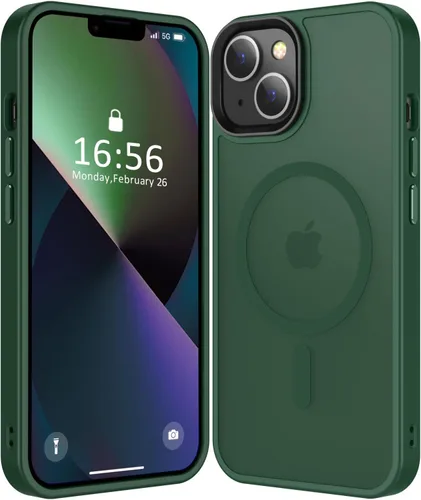 Miniatura 23 de Fuerte magnético para iPhone 11, compatible con Magsafe, [resistente a caídas de 13 pies] Funda trasera translúcida mate con sensación de piel
