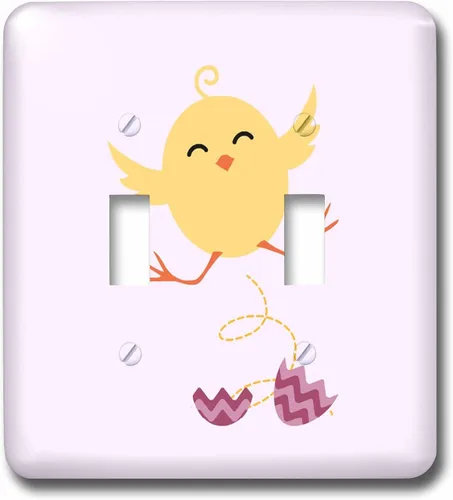 Miniatura 4 de 3dRose Chicken baby newborn pink kids room decoration 2 plug outlet cover