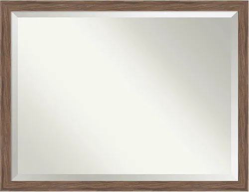 Miniatura 91 de Amanti Art - Espejo con marco para el tocador o para montar en la pared del baño, medidas en pulgadas Grano de café marrón