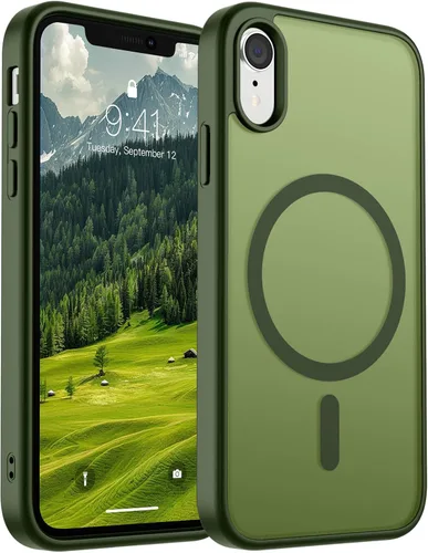 Miniatura 46 de SUPFINE Funda magnética para iPhone 11 Pro Max (compatible con MagSafe) (protección contra caídas de grado militar), delgada, translúcida mate, a