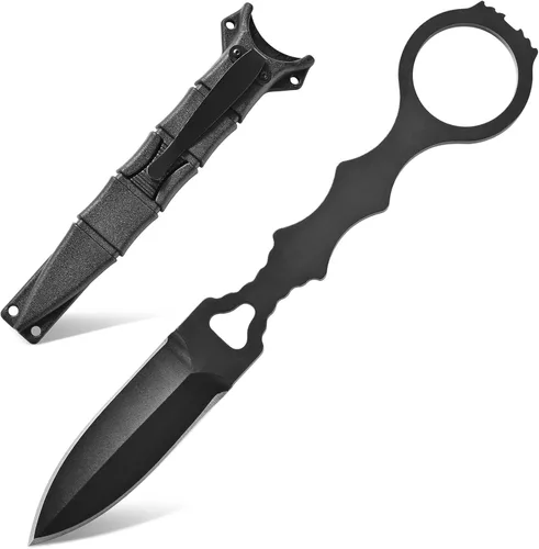 Miniatura 9 de Gtkii GTK397 Cuchillo fijo Cool con hoja de acero D2, mango de acero inoxidable, cuchillo herramienta EDC para camping, aventura al aire libre