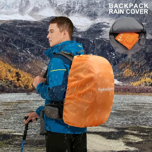 Miniatura 6 de SPEEDPARK Mochila de Senderismo 40L Impermeable Mochila de Día de Senderismo con Cubierta para Lluvia, Mochilas de Viaje de Trekking al Aire Libre