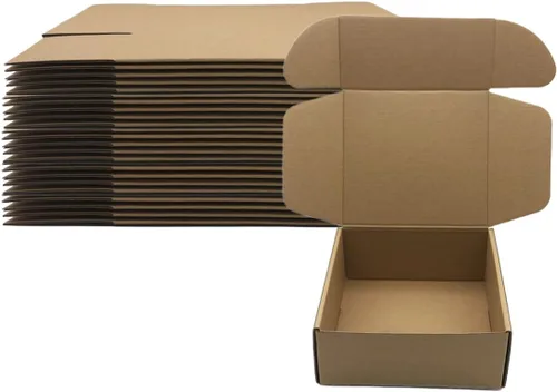 Miniatura 5 de Paquete de 25 cajas de envío de cartón corrugado marrón de 4 x 4 x 3 pulgadas, cajas de embalaje para pequeñas empresas, cajas para regalos