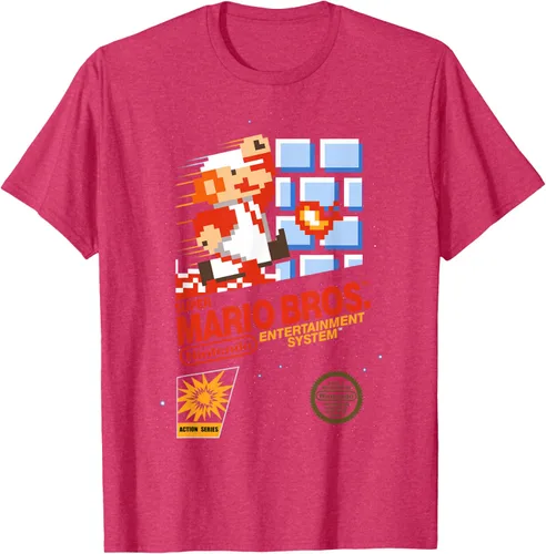 Miniatura 23 de Super Mario Dashin - Camiseta gráfica de acción, ajuste clásico, cuello redondo, color negro