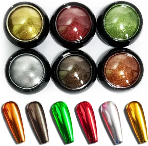 Miniatura 12 de Brillo holográfico para uñas, arco iris, neón, cromado, efecto de polvo de uñas, decoración de escamas, punta de polvo de uñas cromada, accesorios
