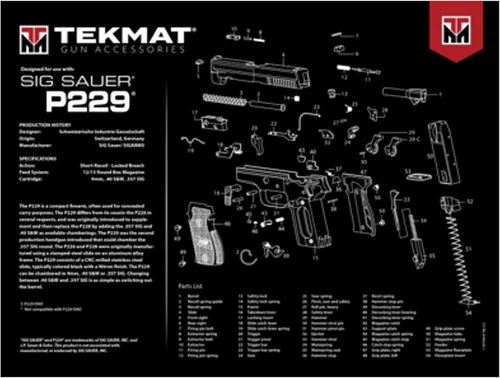 Miniatura 8 de TekMat Ultra - Alfombrilla para pistola de 20 x 15 pulgadas, tapete de limpieza y mantenimiento de pistolas con base de goma antideslizante