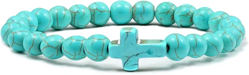 Miniatura 9 de Pulseras de turquesa para mujer, pulsera de gema de energía equilibrada, pulsera unisex, pulsera de yoga azul, pulsera de chakras para mujer, regalo
