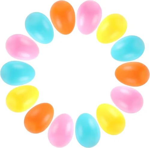 Miniatura 8 de Augshy Huevos de percusión musical, maracas, huevos de Pascua, juguetes para niños, 14 unidades (plástico)