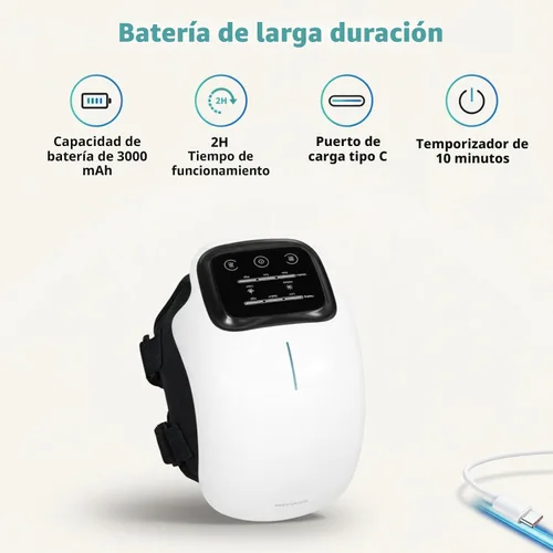 Miniatura 8 de Medcursor - Masajeador de rodilla, masajeador de rodilla calentado inalámbrico con 3 niveles de calentamiento, 3 modos de vibración, pantalla LED
