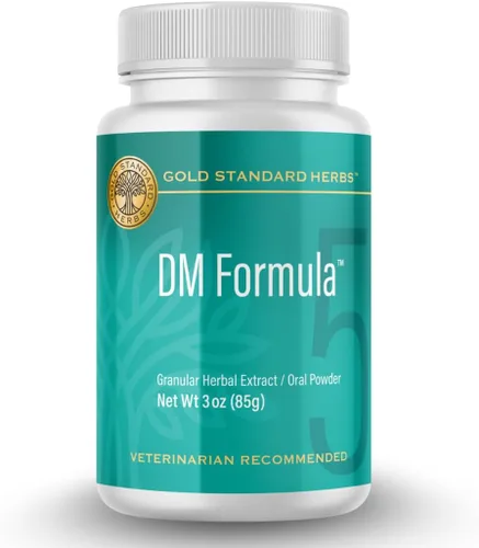 Fórmula DM Degenerative Mielopatía Alivio para Perros por Gold Standard Herbs, extracto de hierbas granulares totalmente naturales, polvo de 3.00 oz