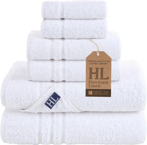 Miniatura 64 de Juego de 6 toallas de baño negras para baño, algodón turco original, suave, absorbente y de primera calidad, 2 toallas de baño, 2 manos y 2 toallas