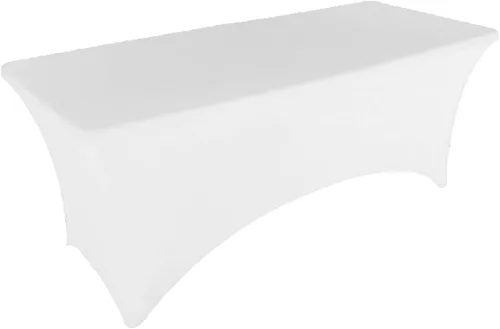 Miniatura 10 de Mantel de mesa de elastano elástico para mesa plegable rectangular de 5.9 ft, color verde cazador