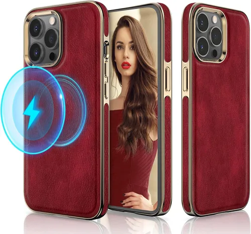 Miniatura 9 de LOHASIC Funda de cuero para iPhone 17 Pro, compatible con MagSafe Professional Business Style Funda protectora de piel sintética de primera calidad